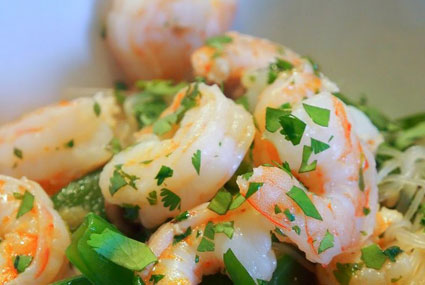 instants mieux-être - Salade aux crevettes et vermicelles de riz
